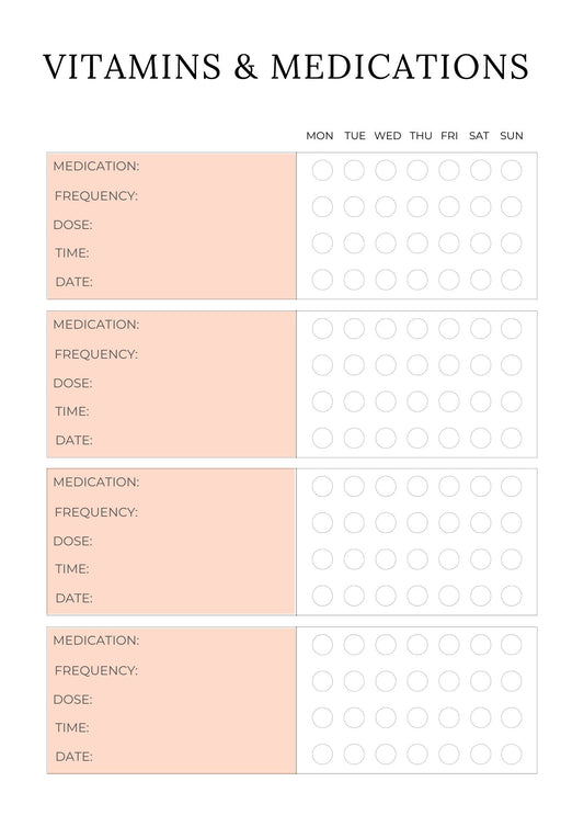 Printable Medical Planner